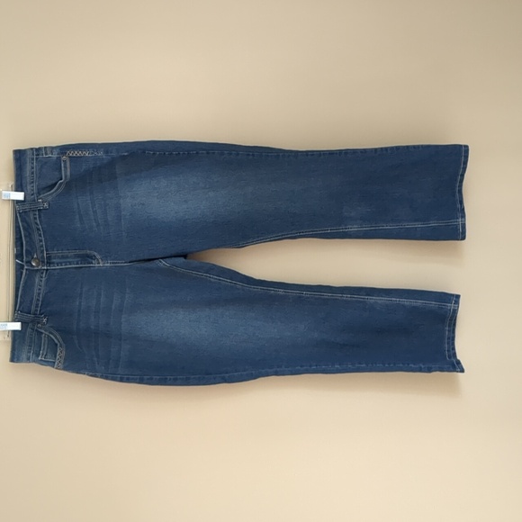 Size 20 Lane Bryant Blue Denim Jeans Casual Bling Back Flap Pockets - Picture 1 of 14